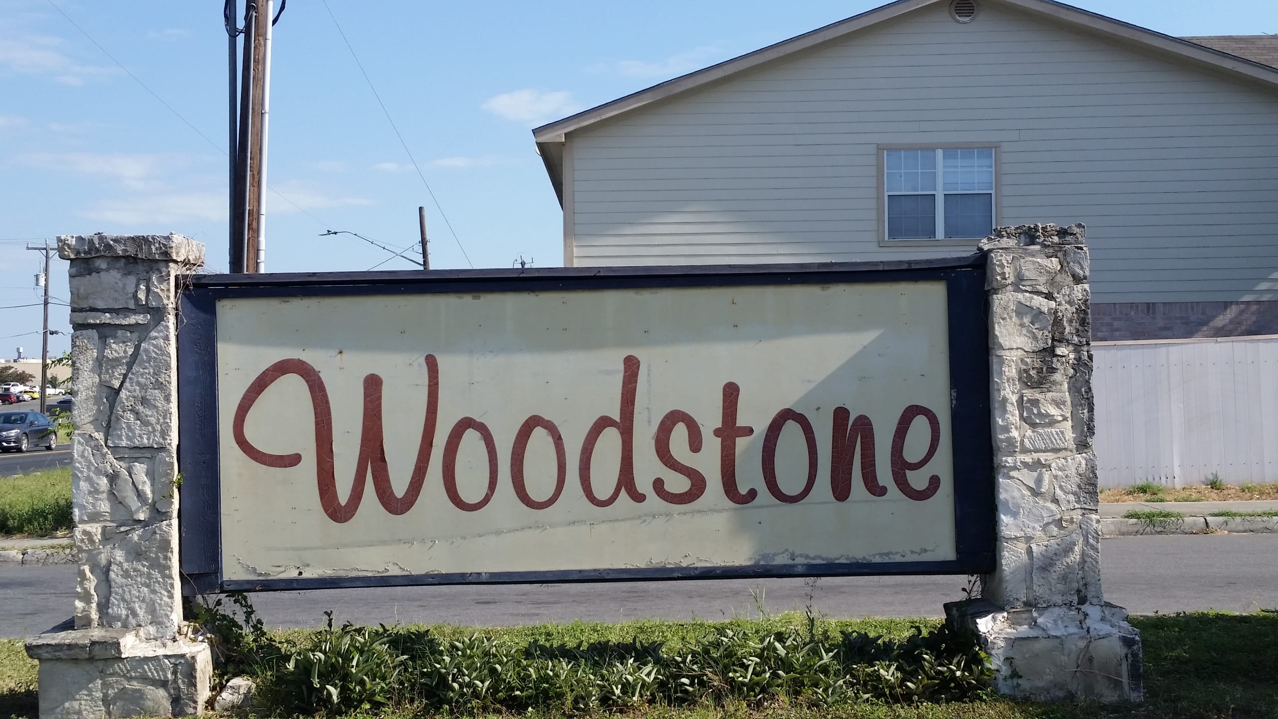 Woodstone Neighborhood sign